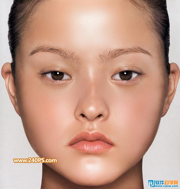 ps雀斑磨皮教程