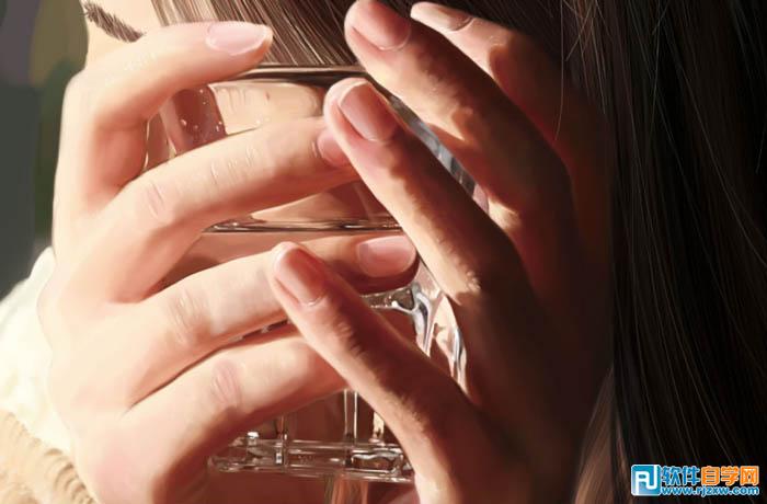 PS繪制靜靜等待的美女教程