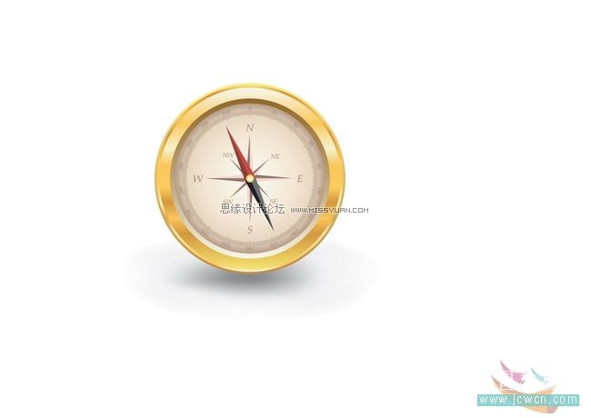 Illustrator教你繪制簡單的指南針