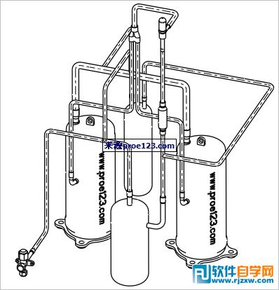 Proe工程圖管道中心線顯示配置選項