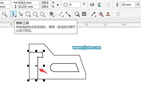 Coreldraw軟件繪制打孔機簡筆畫教程