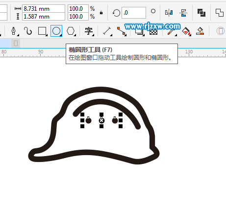 Coreldraw軟件繪制安全帽教程