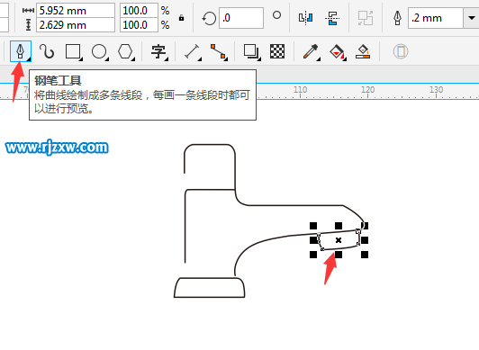 CDRX8繪制水龍頭簡筆畫教程
