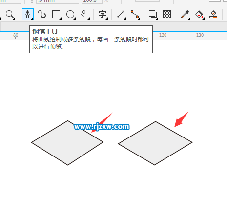 怎么用CDR繪制立體正方形