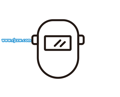 CDRX8繪制電焊面具簡筆畫教程