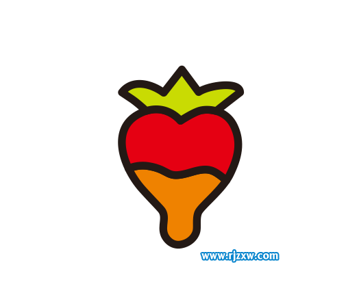 CDR智能填充繪制草莓簡筆畫教程
