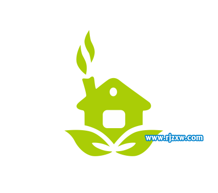 CDR繪制一個環保主題的房子圖標
