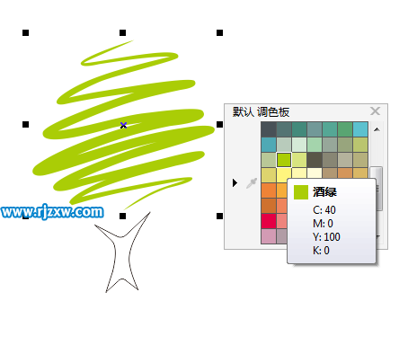 用CDRX7設(shè)計(jì)創(chuàng)意的小樹圖形