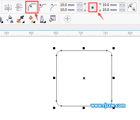 cdr矩形怎么倒圓角