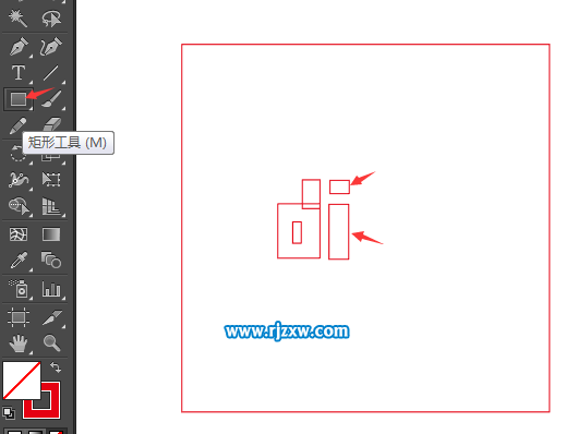 AI矩形工具設計DIGG圖標