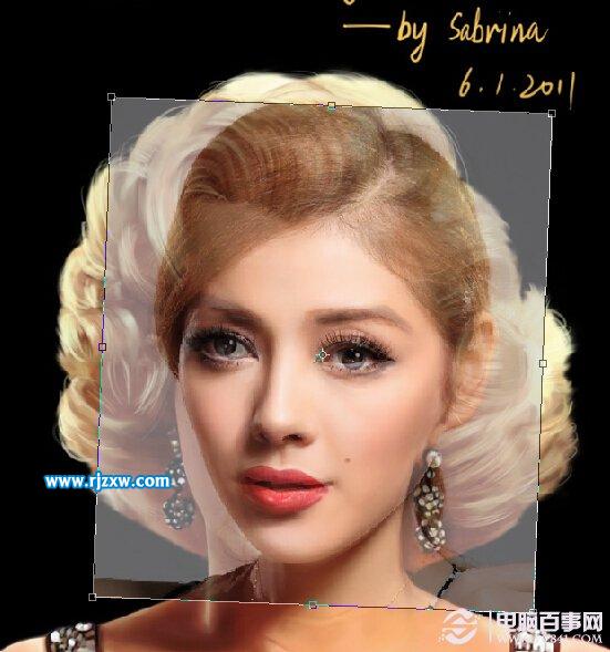 PS如何快速把美女的臉換了