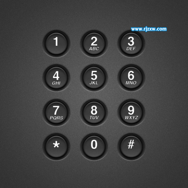 PS繪制手機撥號鍵盤輸入字母