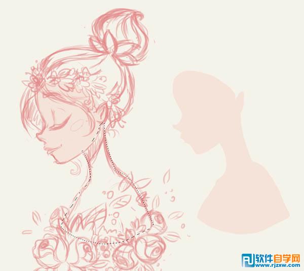 PS手繪漂亮的卡通女孩