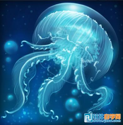 PS鼠繪一只燈塔水母