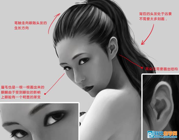 手繪神采飛揚的PS時尚美女