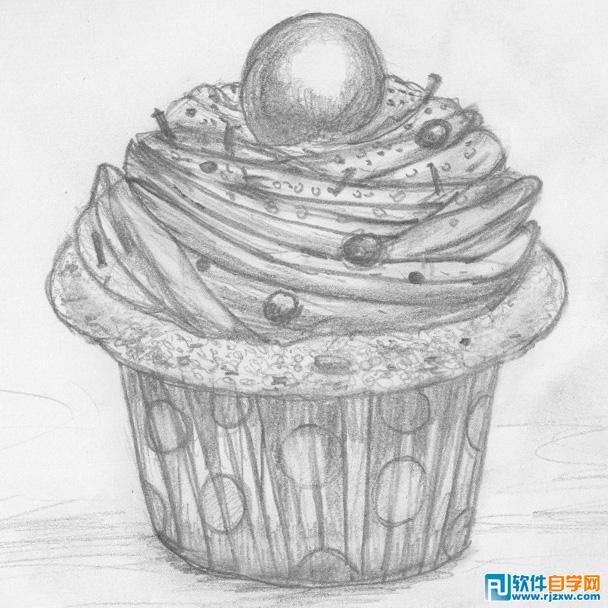 PS繪制奶油蛋糕