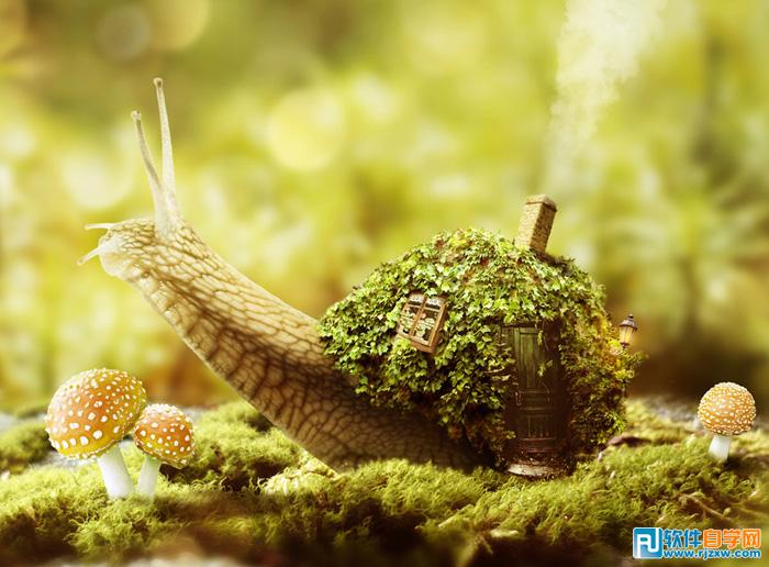 photoshop夢幻效果的房子