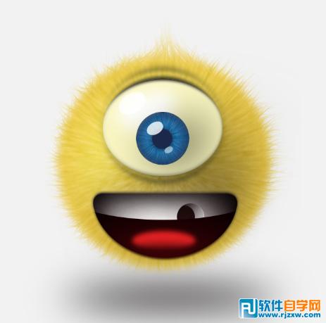 photoshop圖標繪制 獨眼小怪物