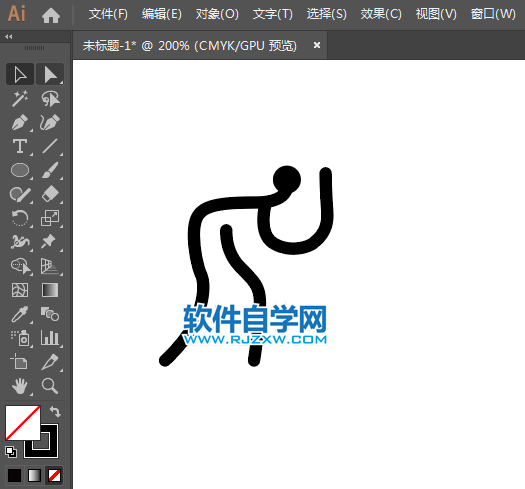 ai制作摔跤標識的方法與步驟
