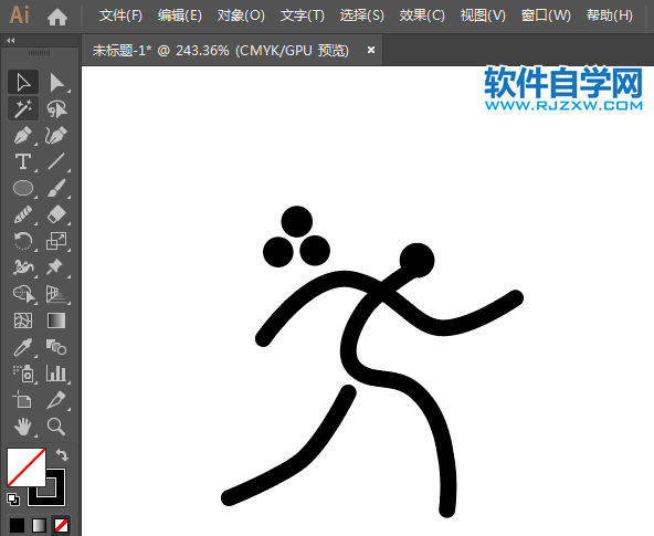 ai制作鐵人三項標識的方法與步驟