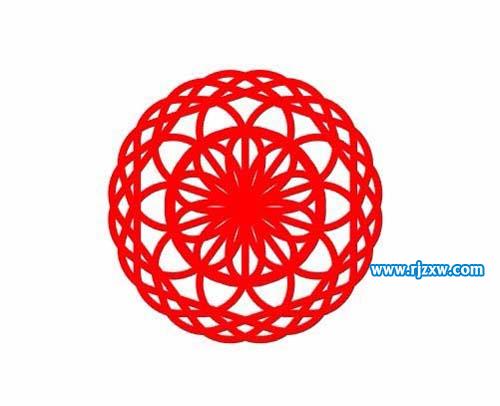 窗花剪紙效果怎么用AI軟件繪制