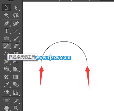 Ai路徑橡皮擦工具的使用方法