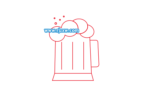 簡筆畫啤酒杯怎么用CDR畫出來