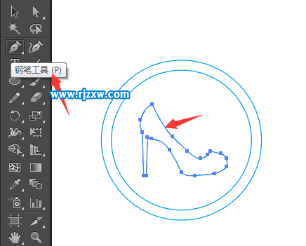 女士可用圖標怎么用AI畫出來
