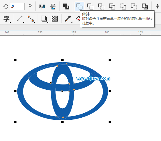 CDRX8制作豐田汽車標志的方法