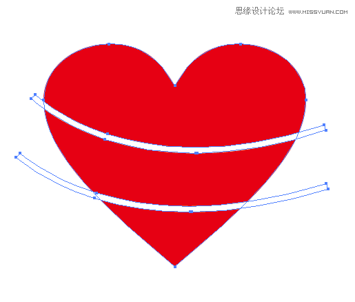 ai文字封套扭曲 制作心形英文字體