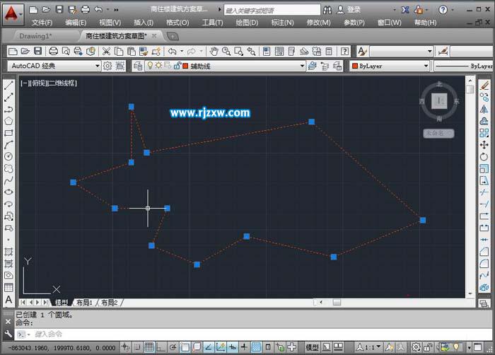 CAD2014軟件怎樣創(chuàng)建面域