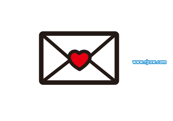 Coreldraw軟件繪制心形信封教程