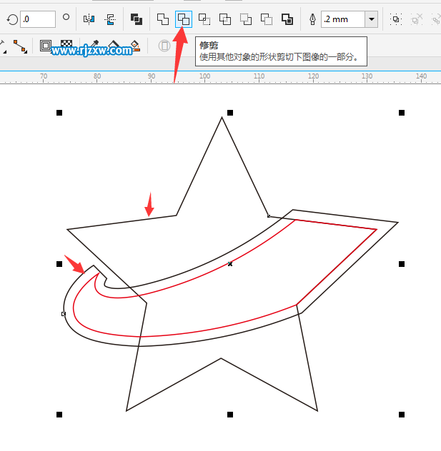 利用CDR多邊形設(shè)計五角星主題標(biāo)志