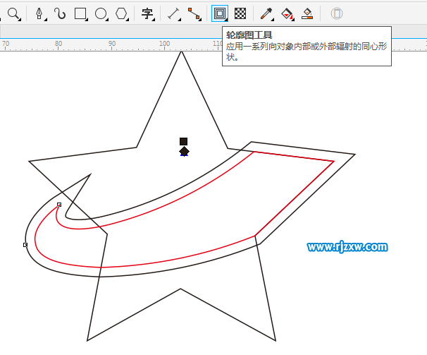 利用CDR多邊形設(shè)計五角星主題標(biāo)志