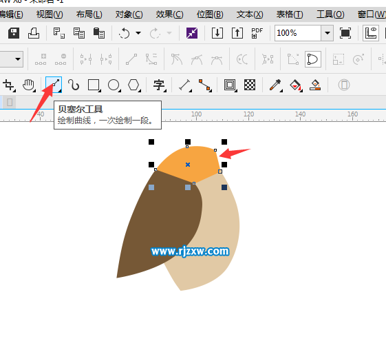 利用CDR貝塞爾工具設(shè)計(jì)小鳥(niǎo)簡(jiǎn)筆畫(huà)