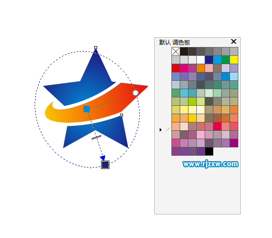 利用CDR多邊形設(shè)計五角星主題標(biāo)志