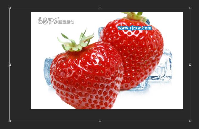 ps怎么把水果到冰塊里