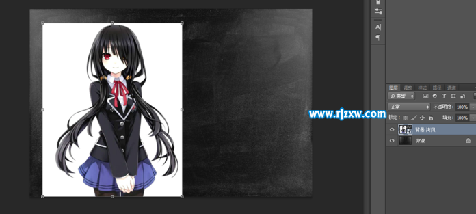 PS把人物照片變成線型效果