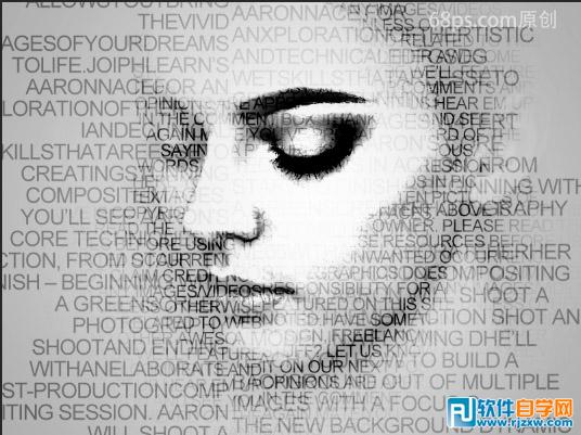 ps制作文字頭像海報