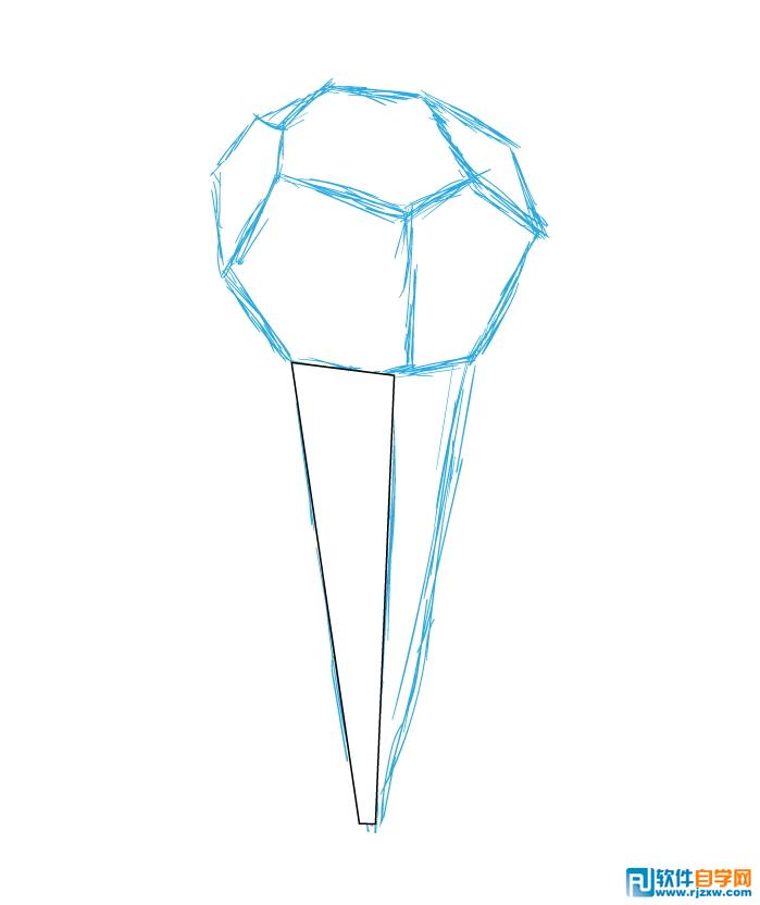 Illustrator多邊形打造紙藝效果雪糕