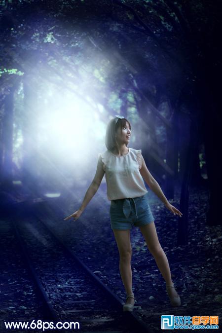 ps調出天空的藍色