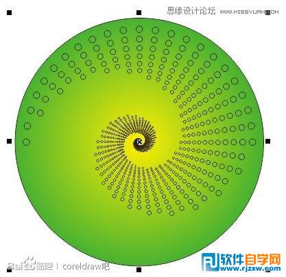 教你用CorelDraw設計漂亮圓點螺旋狀效果