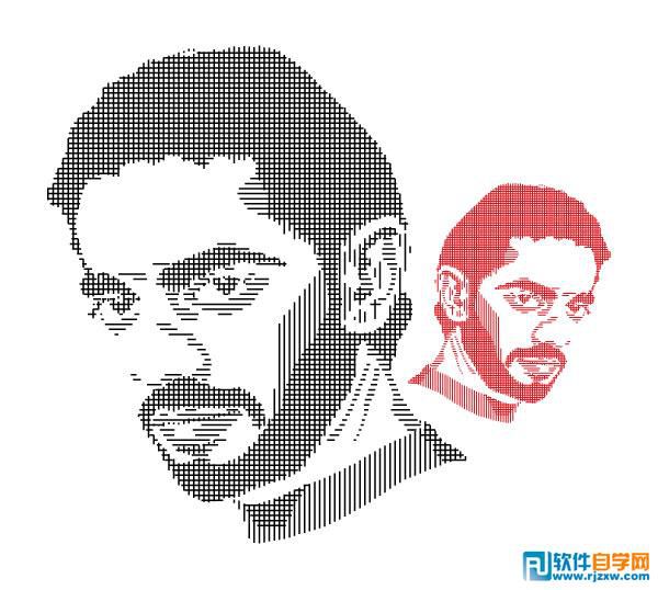 Illustrator CS6怎么把照片轉成抽象的線圖效果