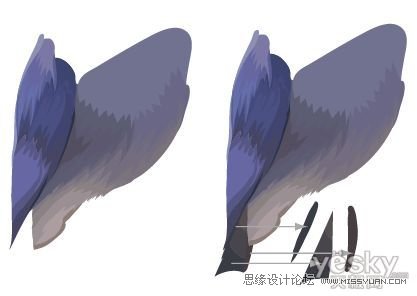 IllustratorCS6用色階畫法精細設計鳥類插畫