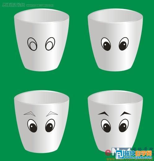 教你怎么用CoreldrawX7繪制卡通杯子