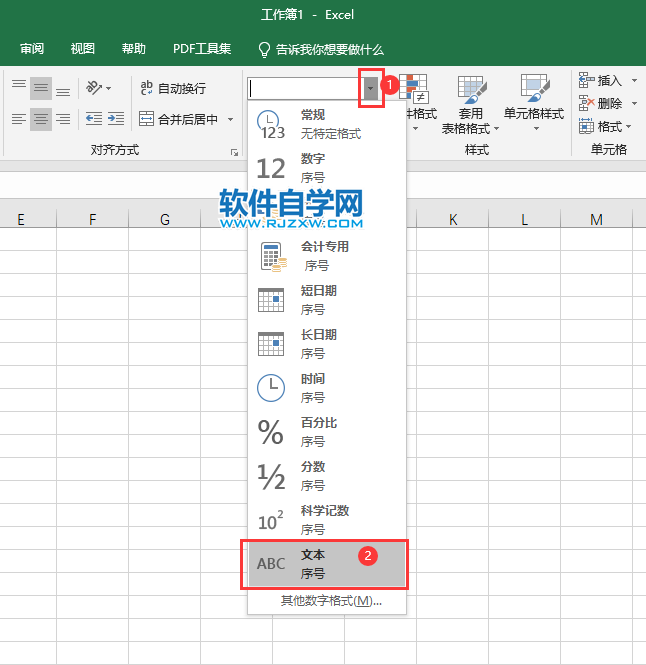 EXCEL2019怎么設置文本格式