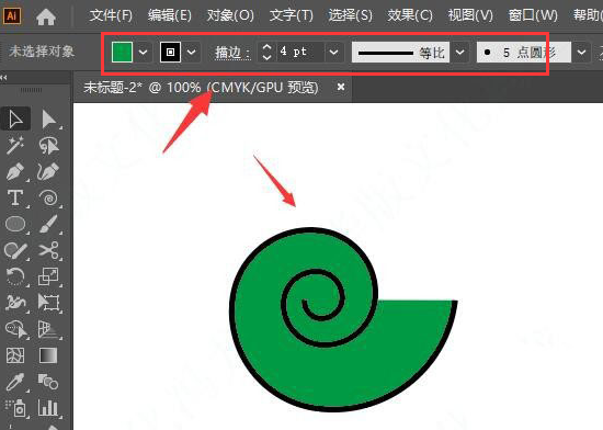 ai螺旋線填充顏色形狀教程分享