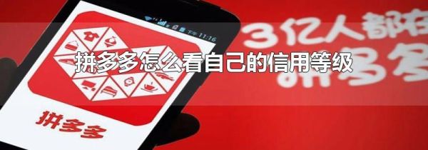 拼多多怎么看自己的信用等級(jí)