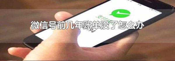 微信號(hào)前幾年賬單沒(méi)了怎么辦