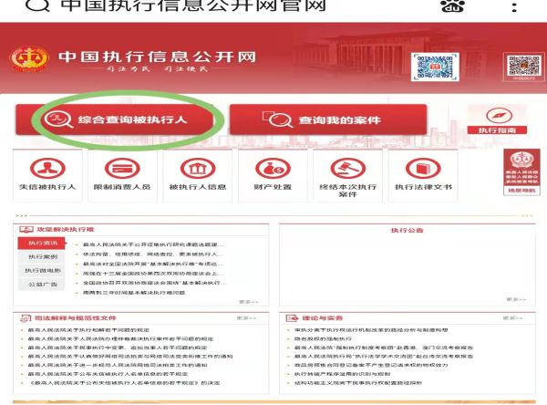 中國執行信息網怎么查